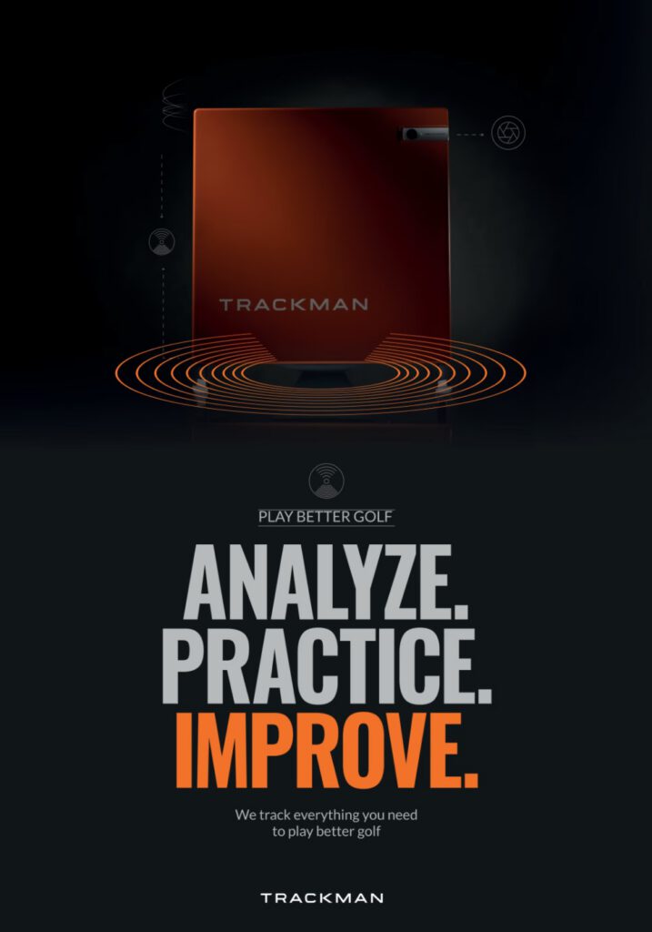 TrackMan golf launch monitor with radar graphics