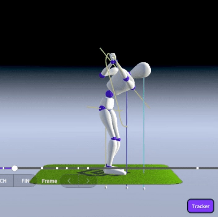 3D computer model analyzing golf swing motion
